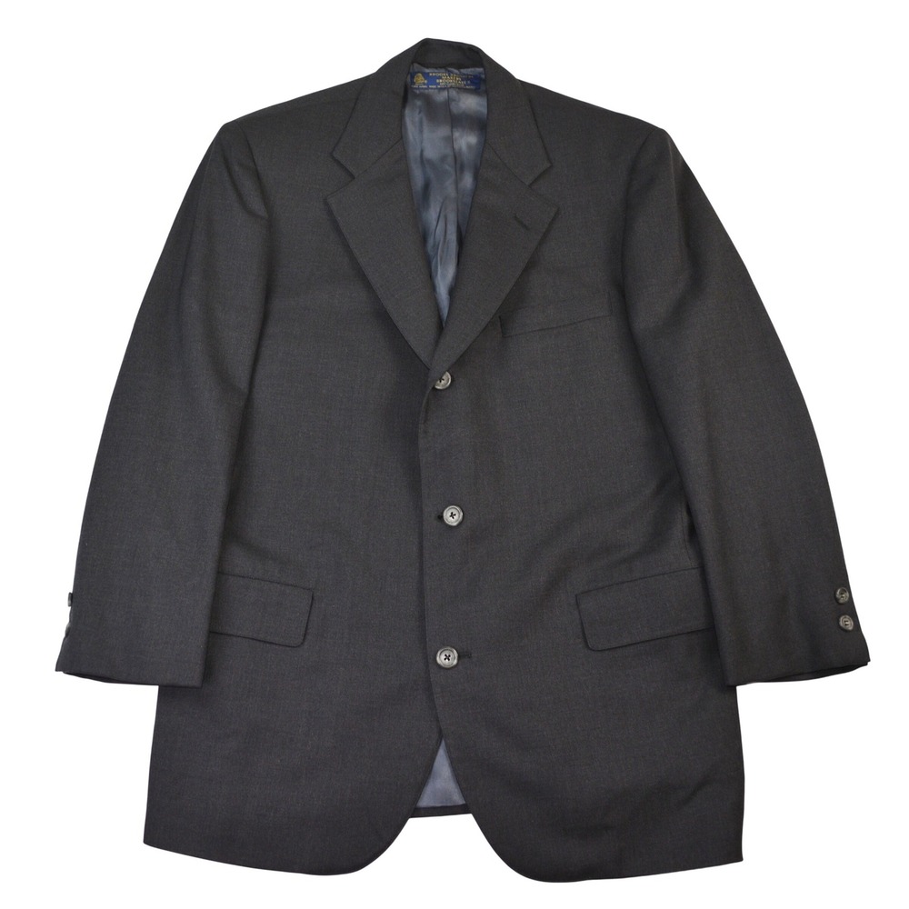 Brooks Brothers Jacket Mens 42 R Blazer Wool Makers Brooksease Suit Coat USA VTG